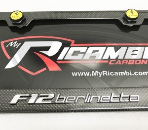 Ferrari F12 Carbon Fiber License Plate Frame 