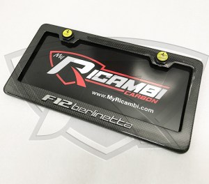 Ferrari F12 Carbon Fiber License Plate Frame 