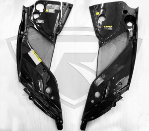 Ferrari 812 Superfast carbon fiber engine bay covers with OEM Stickers