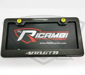 Ferrari 488 GTB Carbon Fiber License Plate Frame 