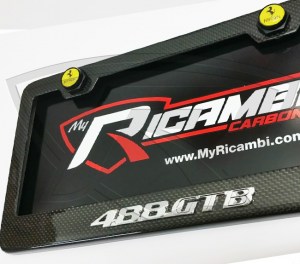 Ferrari 488 GTB Carbon Fiber License Plate Frame 