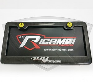 Ferrari 488 Spider Carbon Fiber License Plate Frame 
