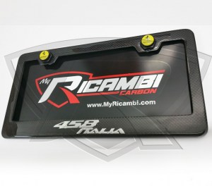 Ferrari 458 Italia Carbon Fiber License Plate Frame 