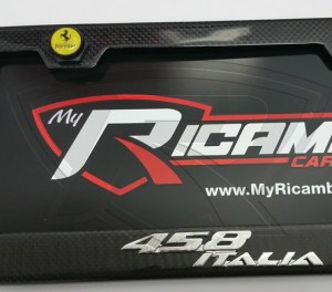 Ferrari 458 Italia Carbon Fiber License Plate Frame 