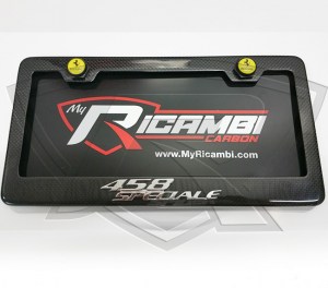 Ferrari 458 Speciale Carbon Fiber License Plate Frame 