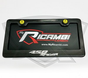 Ferrari 458 Spider Carbon Fiber License Plate Frame 