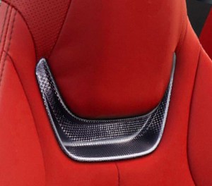 Ferrari Portofino Factory OEM Carbon Fiber Headrest Inserts