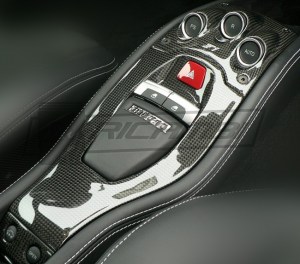 458 Carbon Fiber Center Console Hazard Panel
