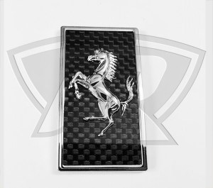 Ferrari Carbon Fiber Hood Badge with Cavallino