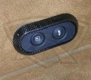 Ferrari 458 & 488 Carbon Fiber Cover for Hood Release and for the Fuel Door Release Switches