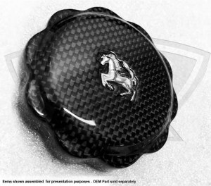 Carbon Fiber Oil Cap Cover with Cavallino