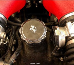 Carbon Fiber Oil Cap Cover with Cavallino