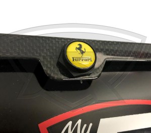 Ferrari Portofino Carbon Fiber License plate with OEM Emblem
